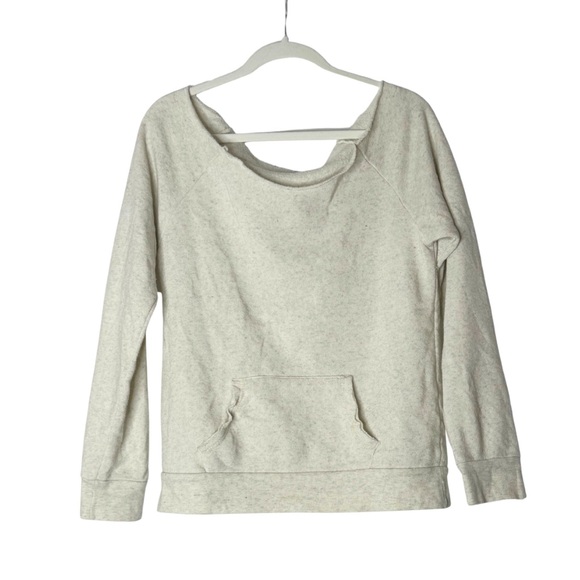 Ily Couture Tops - Ily Couture Cream Off-the-Shoulder Long Sleeve Sweatshirt – Size L